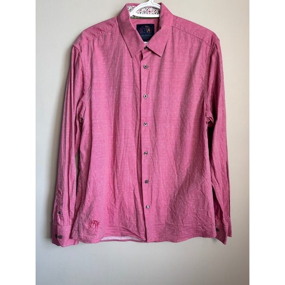 John Lennon Other - John Lennon Pink Polka Dot Long Sleeve Button Down Shirt Mens Large Preppy
